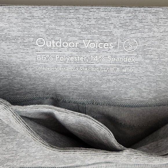 Outdoor Voices Heather Gray Athletic Ankle Leggings sz S - Picture 5 of 6
